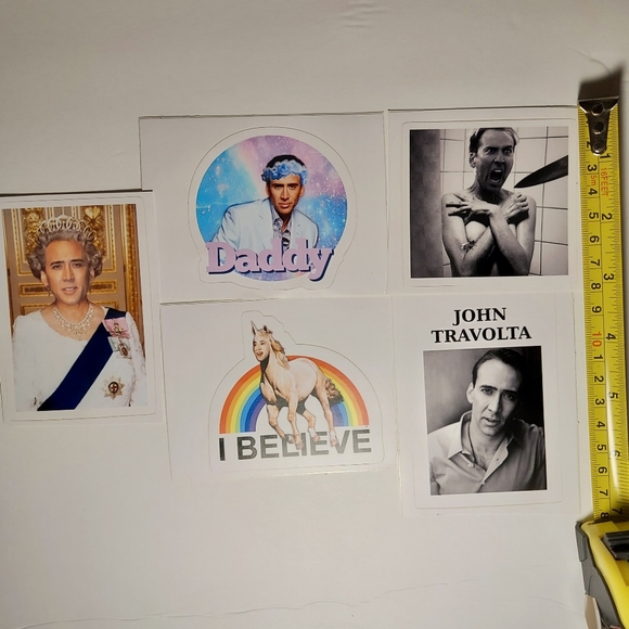 3for$19 5 Funny Nicolas Cage Memes Stickers great for Party Supplies or Gag Gift - Picture 8 of 13